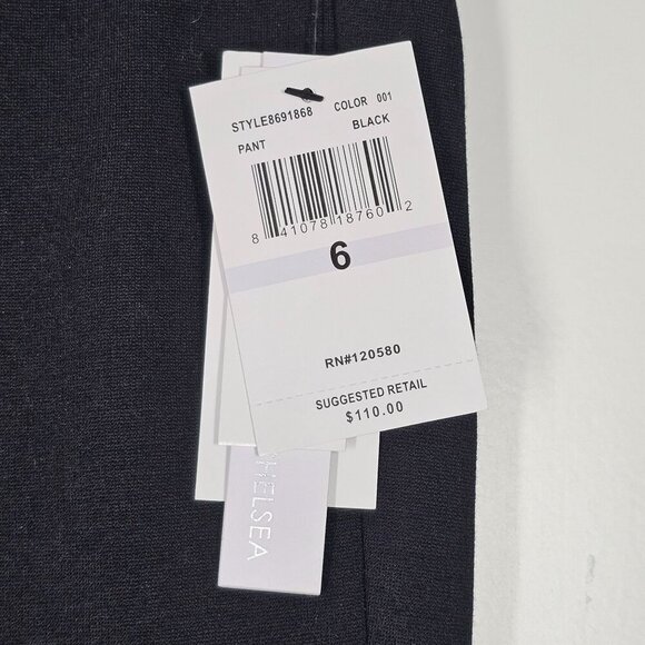 Amanda + Chelsea Alex Ponte Knit Trousers Modern Fit Ankle Stretch Black 6 NWT - Picture 11 of 16
